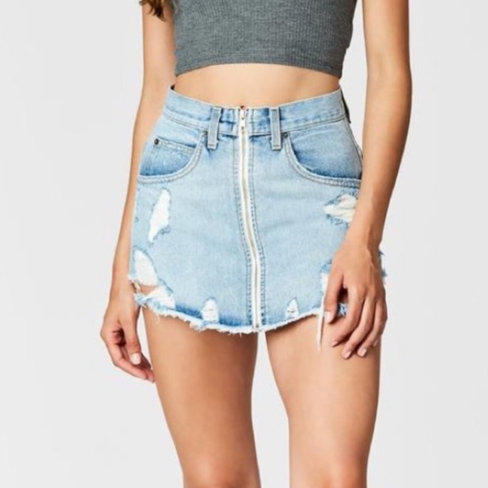 Carmar Denim Zip Up Beatrice Jean Skirt